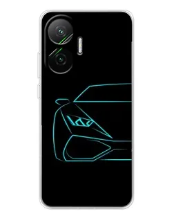 Чехол для Xiaomi POCO F7 с картинкой «Голубой силуэт Lamborghini» Чехол для Xiaomi POCO F7 с картинкой «Голубой силуэт Lamborghini»