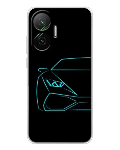 Чохол для Xiaomi POCO F7 з картинкою «Блакитний силует Lamborghini» Чохол для Xiaomi POCO F7 з картинкою «Блакитний силует Lamborghini»