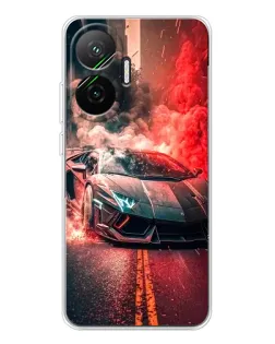 Чехол для Xiaomi POCO F7 с картинкой «Lamborghini красный дым» Чехол для Xiaomi POCO F7 с картинкой «Lamborghini красный дым»