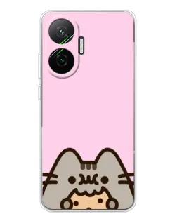 Чехол для Xiaomi POCO F7 с картинкой «Pusheen и печенье»