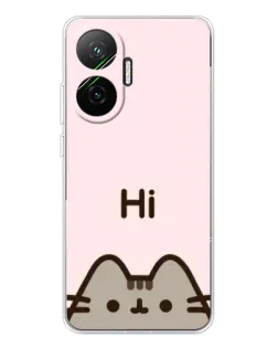 Чохол для Xiaomi POCO F7 з картинкою «Пушин каже Hi» Чохол для Xiaomi POCO F7 з картинкою «Пушин каже Hi»
