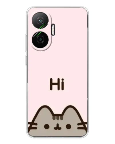 Чохол для Xiaomi POCO F7 з картинкою «Пушин каже Hi» Чохол для Xiaomi POCO F7 з картинкою «Пушин каже Hi»