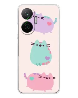 Чохол для Xiaomi POCO F7 з картинкою «Pusheen тріо» Чохол для Xiaomi POCO F7 з картинкою «Pusheen тріо»
