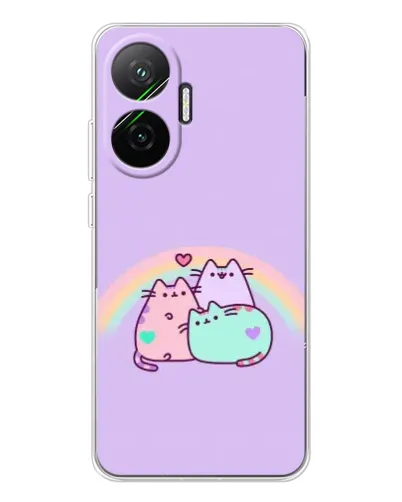 Чохол для Xiaomi POCO F7 з картинкою «Веселкові Пушини» Чохол для Xiaomi POCO F7 з картинкою «Веселкові Пушини»