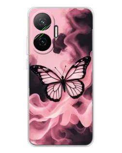 Чохол для Xiaomi POCO F7 з картинкою «Метелик у диму»