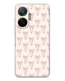 Чехол для Xiaomi POCO F7 с картинкой «Розовые бантики Coquette» Чехол для Xiaomi POCO F7 с картинкой «Розовые бантики Coquette»