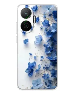 Чехол для Xiaomi POCO F7 с картинкой «Голубой цветочный каскад» Чехол для Xiaomi POCO F7 с картинкой «Голубой цветочный каскад»