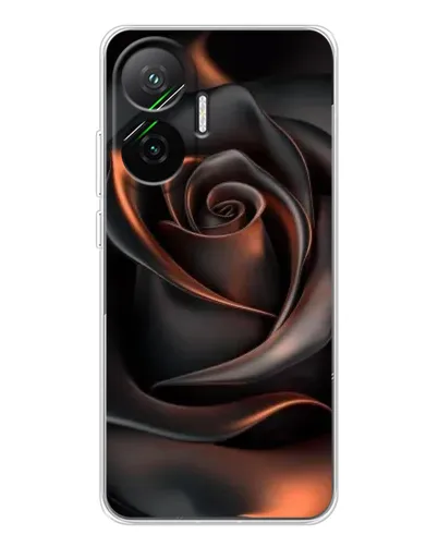 Чехол для Xiaomi POCO F7 с картинкой «Шелковая черная роза»