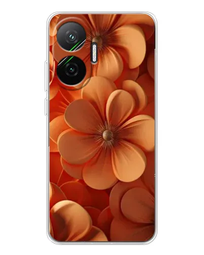 Чехол для Xiaomi POCO F7 с картинкой «Оранжевый макро цветок»