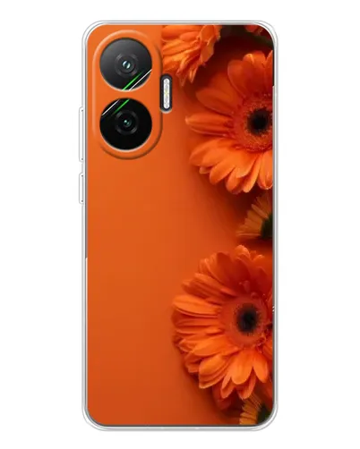 Чехол для Xiaomi POCO F7 с картинкой «Оранжевые герберы»