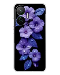 Чехол для Xiaomi POCO F7 с картинкой «Фиолетовые цветы с росою» Чехол для Xiaomi POCO F7 с картинкой «Фиолетовые цветы с росою»