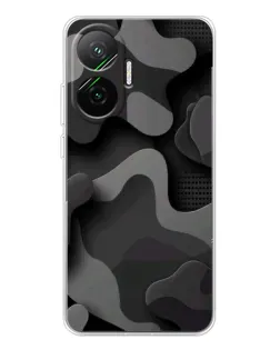 Чохол для Xiaomi POCO F7 з картинкою «Темний абстрактний камуфляж»