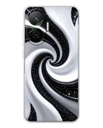 Чехол для Xiaomi POCO F7 с картинкой «Черно-белая спираль» Чехол для Xiaomi POCO F7 с картинкой «Черно-белая спираль»