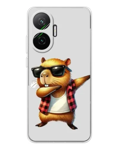 Чехол для Xiaomi POCO F7 с картинкой «Капибара рэпер даб» Чехол для Xiaomi POCO F7 с картинкой «Капибара рэпер даб»
