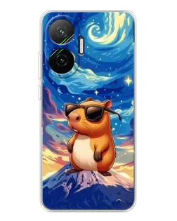 Чехол для Xiaomi POCO F7 с картинкой «Капибара Ван Гога»