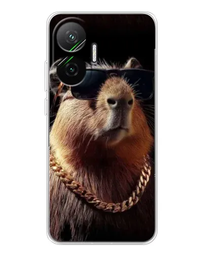 Чехол для Xiaomi POCO F7 с картинкой «Капибара золотая цепь» Чехол для Xiaomi POCO F7 с картинкой «Капибара золотая цепь»