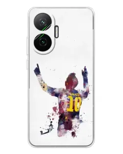 Чехол для Xiaomi POCO F7 с картинкой «Акварельный Месси Барселона»