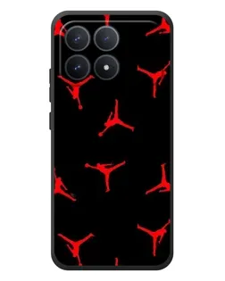 Чехол для Xiaomi Poco F8 Pro с картинкой «Jordan Red Pattern» Чехол для Xiaomi Poco F8 Pro с картинкой «Jordan Red Pattern»