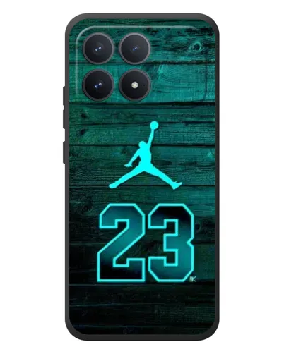 Чехол для Xiaomi Poco F8 Pro с картинкой «Jordan Cyan 23»