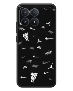 Чехол для Xiaomi Poco F8 Pro с картинкой «Nike Black Pattern» Чехол для Xiaomi Poco F8 Pro с картинкой «Nike Black Pattern»