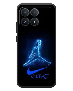 Чехол для Xiaomi Poco F8 Pro с картинкой «Jordan Neon Blue» Чехол для Xiaomi Poco F8 Pro с картинкой «Jordan Neon Blue»