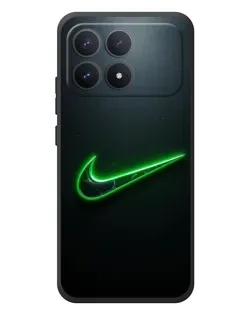 Чехол для Xiaomi Poco F8 Pro с картинкой «Неоновый контур Nike»