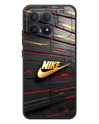 Чехол для Xiaomi Poco F8 Pro с картинкой «Золотой Nike на металле» Чехол для Xiaomi Poco F8 Pro с картинкой «Золотой Nike на металле»