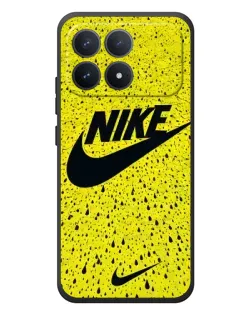 Чехол для Xiaomi Poco F8 Pro с картинкой «Желтый текстурный Nike»