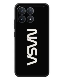 Чехол для Xiaomi Poco F8 Pro с картинкой «NASA — вертикальный логотип»