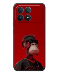 Чехол для Xiaomi Poco F8 Pro с картинкой «Bored Ape в красном»