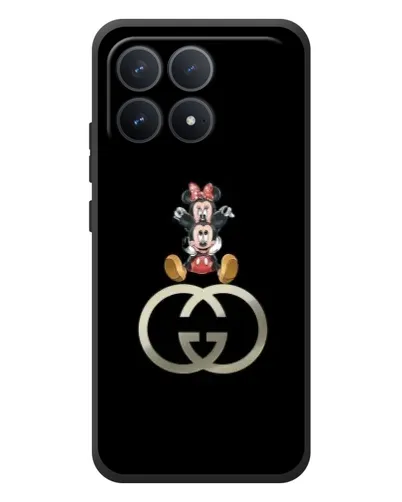 Чехол для Xiaomi Poco F8 Pro с картинкой «Минни Маус на лого»