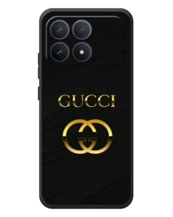 Чехол для Xiaomi Poco F8 Pro с картинкой «Золотой логотип Gucci» Чехол для Xiaomi Poco F8 Pro с картинкой «Золотой логотип Gucci»