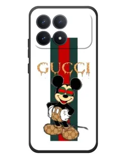 Чехол для Xiaomi Poco F8 Pro с картинкой «Микки Маус Gucci — полосы» Чехол для Xiaomi Poco F8 Pro с картинкой «Микки Маус Gucci — полосы»