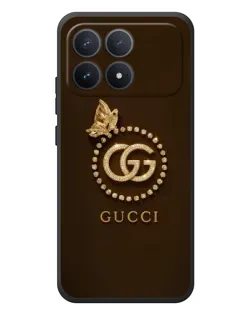 Чехол для Xiaomi Poco F8 Pro с картинкой «Gucci — золотая бабочка» Чехол для Xiaomi Poco F8 Pro с картинкой «Gucci — золотая бабочка»