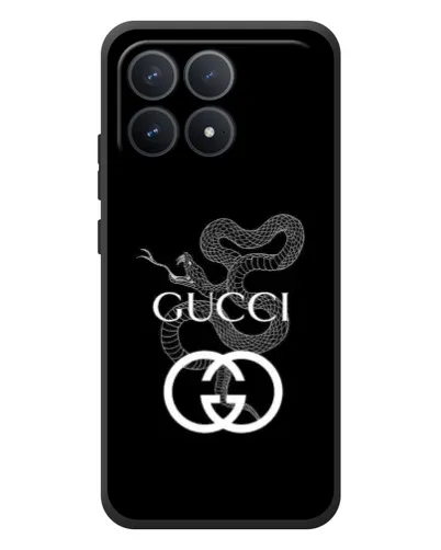 Чехол для Xiaomi Poco F8 Pro с картинкой «Gucci — серебряная змея»