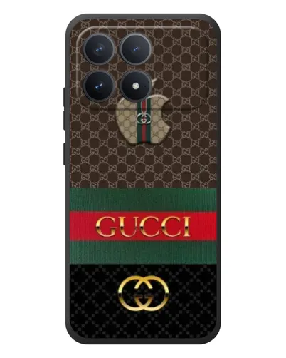 Чехол для Xiaomi Poco F8 Pro с картинкой «Gucci — брендированный десерт»