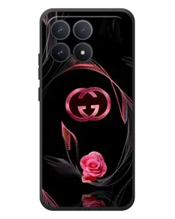 Чехол для Xiaomi Poco F8 Pro с картинкой «Gucci — неоновая роза» Чехол для Xiaomi Poco F8 Pro с картинкой «Gucci — неоновая роза»