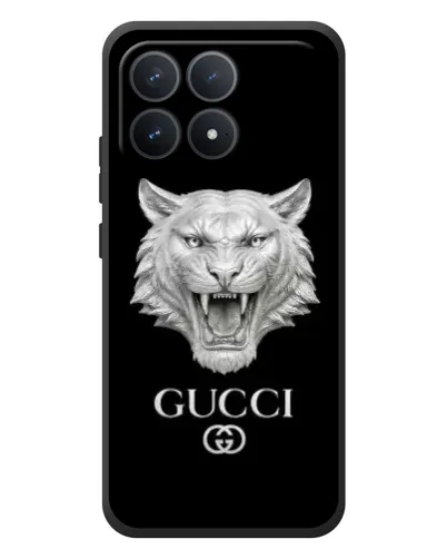 Чехол для Xiaomi Poco F8 Pro с картинкой «Gucci — серебряный лев» Чехол для Xiaomi Poco F8 Pro с картинкой «Gucci — серебряный лев»