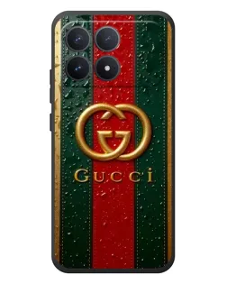 Чехол для Xiaomi Poco F8 Pro с картинкой «Gucci — фирменная полоса и золото» Чехол для Xiaomi Poco F8 Pro с картинкой «Gucci — фирменная полоса и золото»