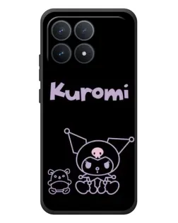 Чехол для Xiaomi Poco F8 Pro с картинкой «Kuromi — черный минимализм»