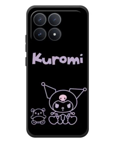 Чохол для Xiaomi Poco F8 Pro з картинкою «Kuromi — чорний мінімалізм»
