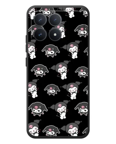 Чохол для Xiaomi Poco F8 Pro з картинкою «Чорний паттерн Kuromi»