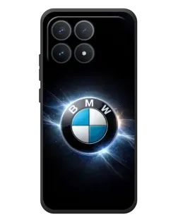 Чехол для Xiaomi Poco F8 Pro с картинкой «BMW — неоновое сияние»