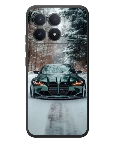 Чехол для Xiaomi Poco F8 Pro с картинкой «BMW в зимнем лесу» Чехол для Xiaomi Poco F8 Pro с картинкой «BMW в зимнем лесу»