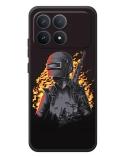 Чохол для Xiaomi Poco F8 Pro з картинкою «PUBG — вогняний силует»