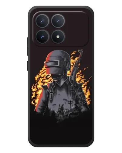 Чохол для Xiaomi Poco F8 Pro з картинкою «PUBG — вогняний силует» Чохол для Xiaomi Poco F8 Pro з картинкою «PUBG — вогняний силует»