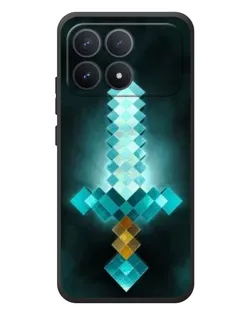 Чехол для Xiaomi Poco F8 Pro с картинкой «Алмазный меч неон» Чехол для Xiaomi Poco F8 Pro с картинкой «Алмазный меч неон»