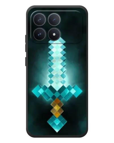 Чехол для Xiaomi Poco F8 Pro с картинкой «Алмазный меч неон» Чехол для Xiaomi Poco F8 Pro с картинкой «Алмазный меч неон»
