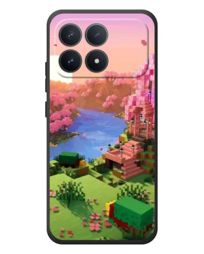 Чехол для Xiaomi Poco F8 Pro с картинкой «Розовое дерево Minecraft» Чехол для Xiaomi Poco F8 Pro с картинкой «Розовое дерево Minecraft»