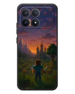 Чехол для Xiaomi Poco F8 Pro с картинкой «Стив у башни» Чехол для Xiaomi Poco F8 Pro с картинкой «Стив у башни»